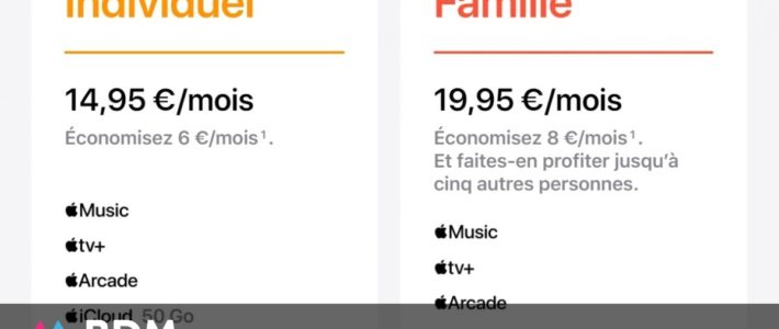 Apple One, l’offre qui regroupe Music, TV+, Arcade et iCloud, disponible aujourd’hui
