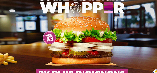Burger King lance le « Social Distancing Whopper » avec beaucoup d’oignons