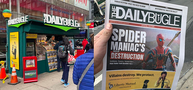 Spider-Man : un vrai kiosque à journaux du Daily Bugle installé à New-York