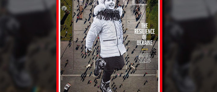 Ukraine : l’œuvre de JR en couverture du Time Magazine