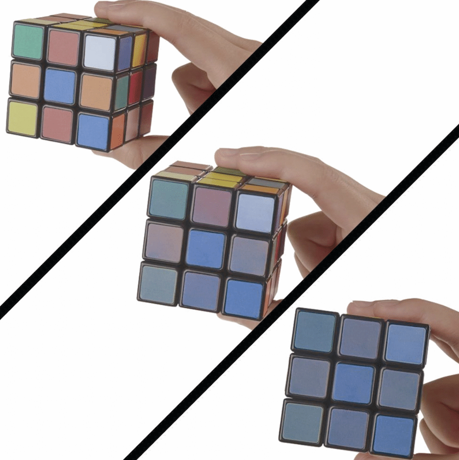 Un Rubik’s Cube impossible avec des carrés qui changent de couleur