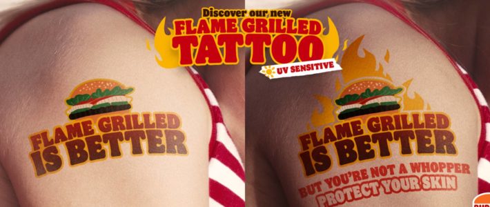 Burger King sensibilise au danger des UV avec un tatouage éphémère